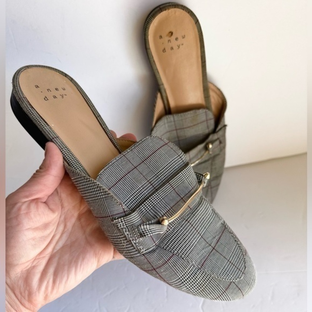 A new day plaid style mules